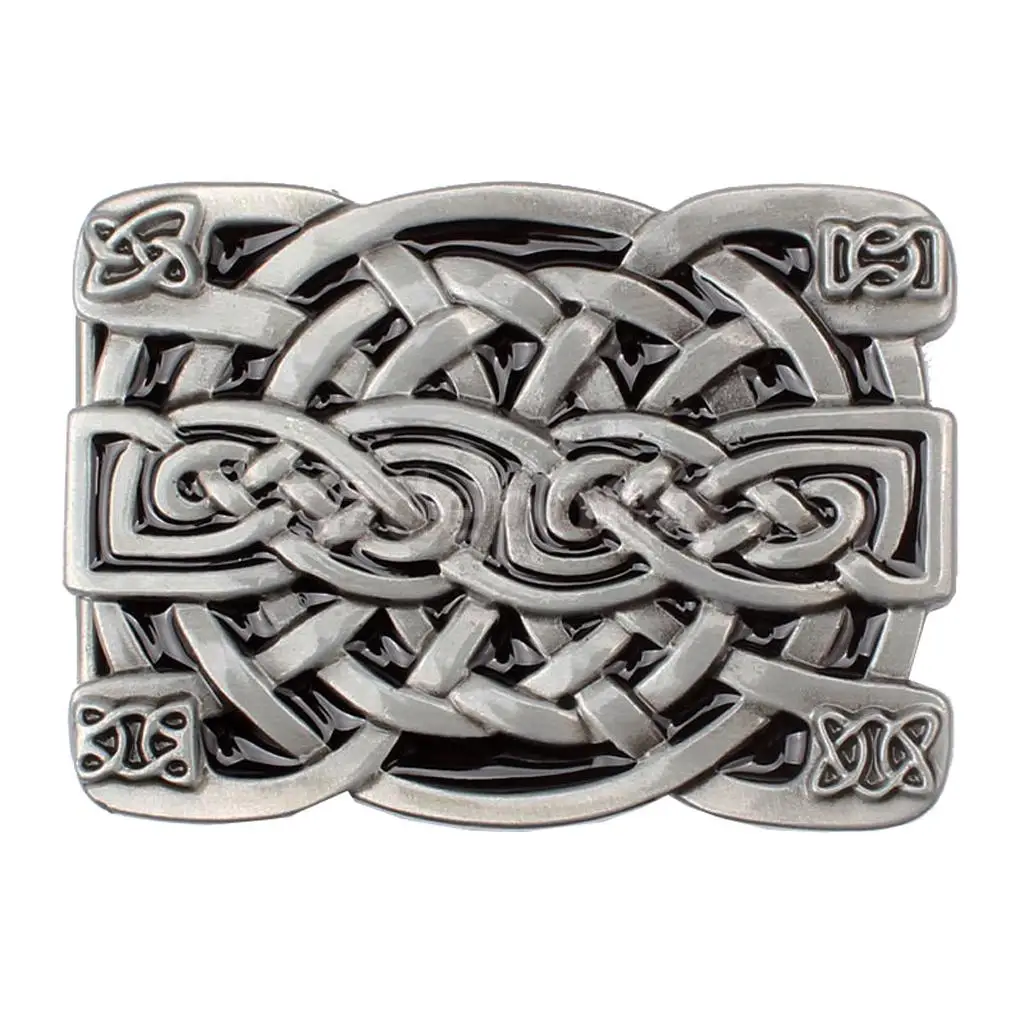 

Novelty Classic Rectangle Floral Pattern Metal Belt Buckle Western Cowboy Rodeo