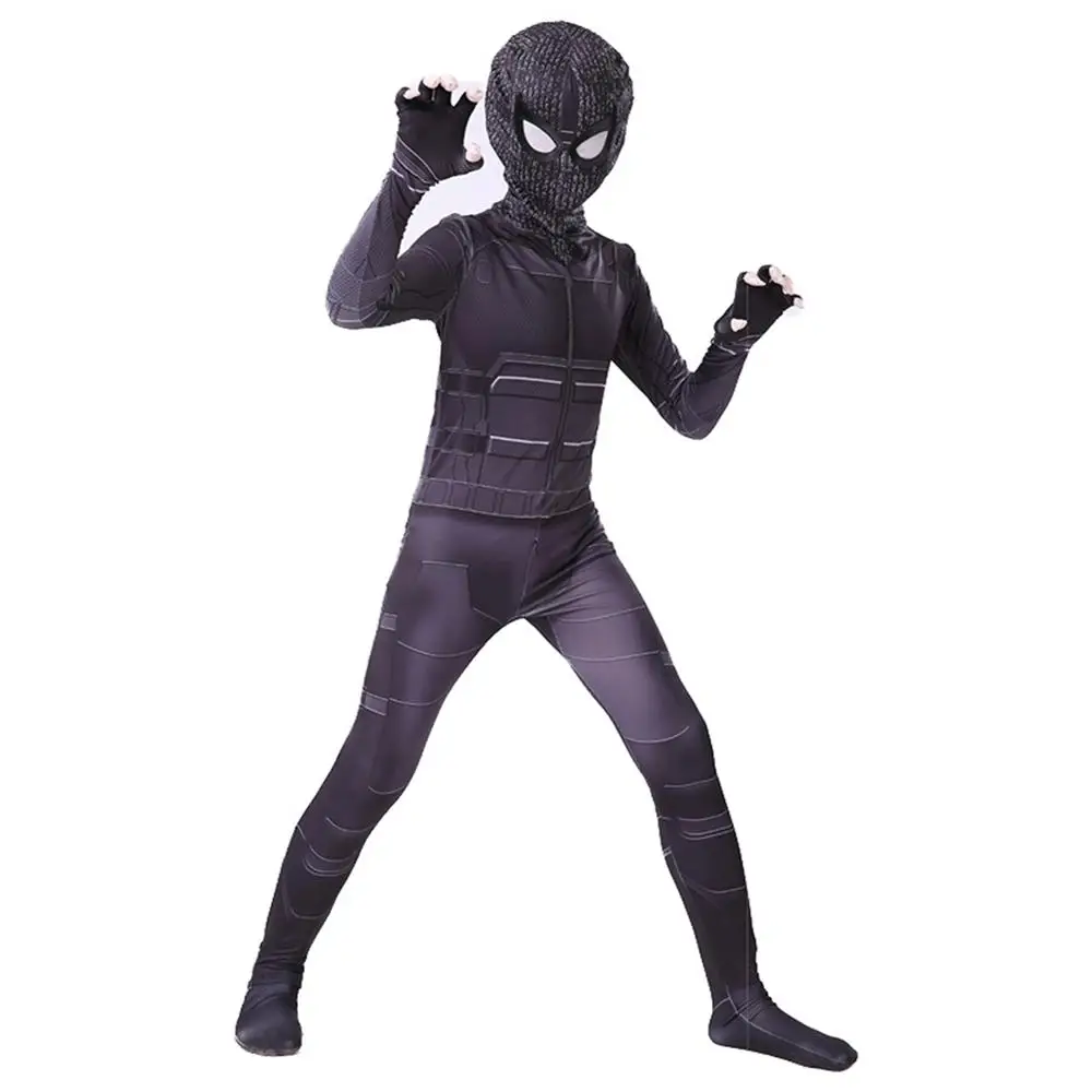 Мститель Человек-паук Нуар Детский комбинезон косплей вдали от дома Человек-паук Нуар комбинезон Детские костюмы для Хэллоуина