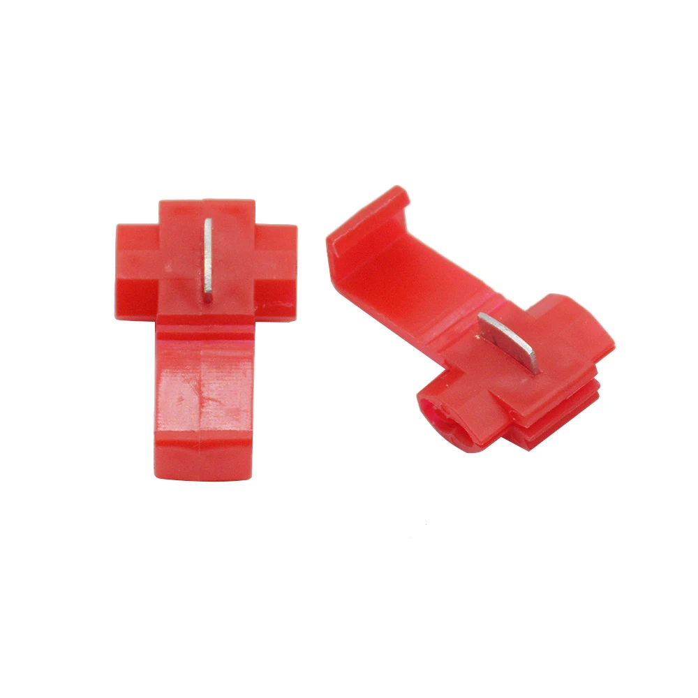 

50PCS Red Scotch Lock Quick Splice 22-18 AWG Wire Connector 801P3