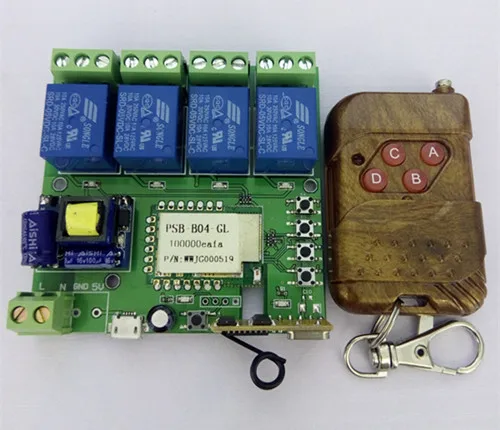 AC 220V 4CH jog self-lock inter-lock Профессиональный Wifi переключатель умный дом