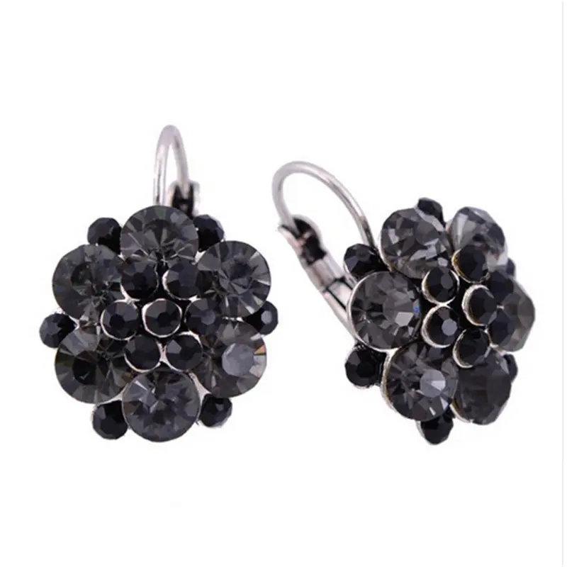 Clip On Earrings For Women Fashion Accessories Gold Silver Plated Multicolor Crystal Rhinestone Statement Clip Earrings Jewelry (17)