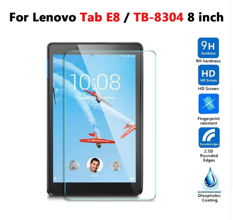 Free Screen Protector Glass+Case For Lenovo Tab E7 / E8 / E10 / M10 PU Leather Smart Magnetic Cover TB/X104F/7104F/8304F/X605F - Цвет: Tab E8