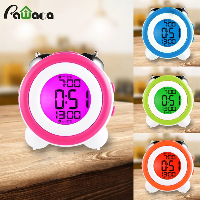 Round Digital Led Alarm Clock Double Bell Small Mute Table Clock Cute Clock for Kids Home Decor Round Digital Led Alarm Clock Double Bell Small Mute Table Clock Cute Clock for Kids Home Decor
