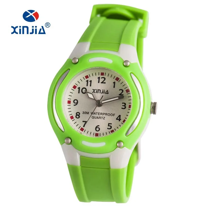 Топ люксовый бренд детские часы 30 м водонепроницаемые кварцевые наручные часы маленький циферблат желе часы для детской мальчики часы для девочек студентов часы - Цвет: green