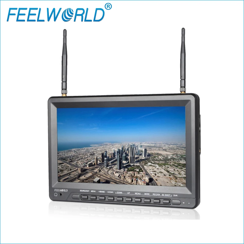 Feelworld PVR1032 10 1 Inch IPS HD FPV Monitor with DVR Built in Battery Dual 5
