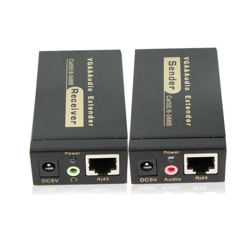 Продажа Hdmaters VGA удлинитель от UTP cat5e 6 с аудио VGA Аудио Видео удлинитель по ethernet 1900X1200 Поддержка до 100 м
