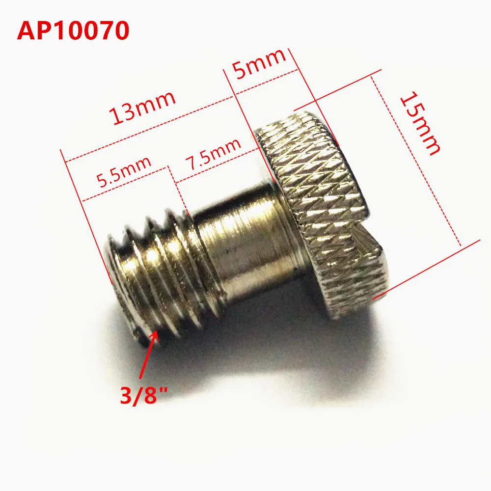 AP10070-38 Jadkinsta 1/4 3/" с плоской головкой, винтовой адаптер с резьбой для крепления камеры, адаптер для штатива DSLR камеры, светильник - Color: AP10070-38