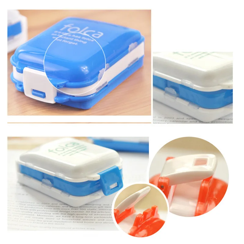 Portable Folding Pill Case Medicine Drug Pills Box Cases Drugs Capsule tablet Container Plastic Empty Drug organizer pillbox