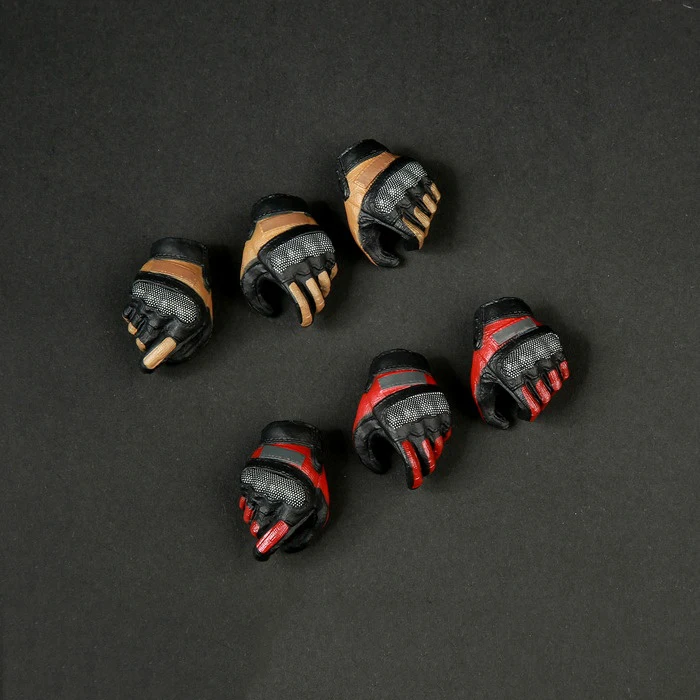 

Red and Yellow 1/6 Women Action Figures' hand types gloves for 12'' figures