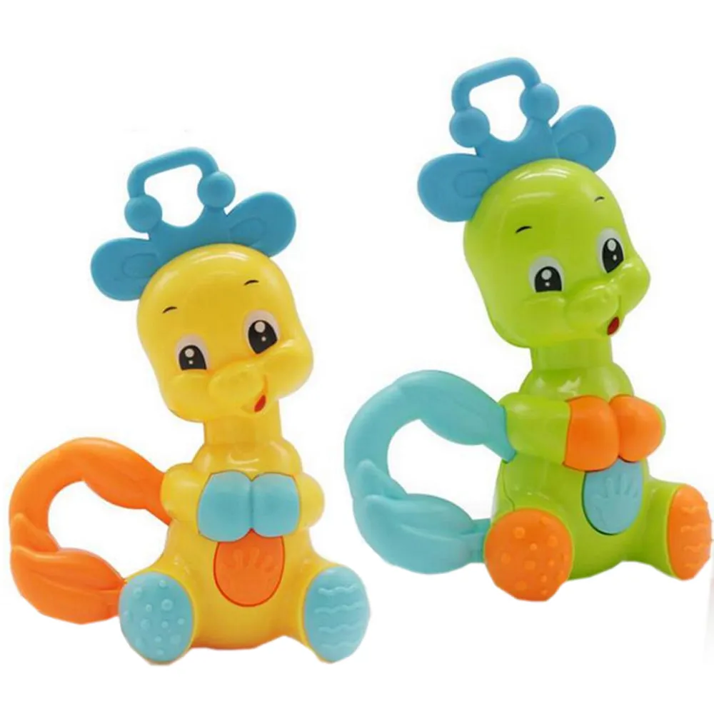 Plastic Handheld Rattle Baby Rattle Mobile Phone Bell Shake Bell Baby Toys Music Kids Cartoon Animals Hand Educational Toy Bells