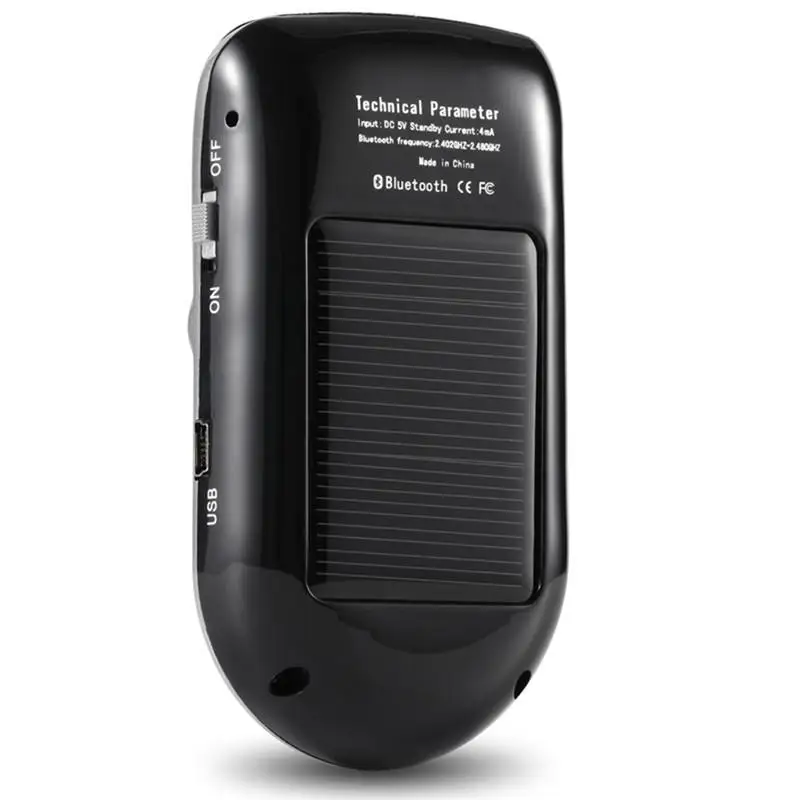 Универсальный Автомобильный MP3-плеер на солнечной батарее, Bluetooth, громкая связь, вызов, ЖК-дисплей, солнцезащитный козырек, подсказки, громкая связь, автомобильный комплект