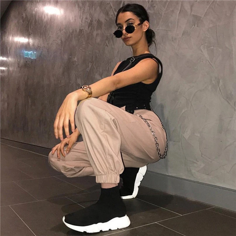 Womens Fashion Sportswear Long Pants Casual Harem Baggy Hip Hop Dance Jogging Sweat Pants Slacks Trousers Running Pants #4NV29 (7)