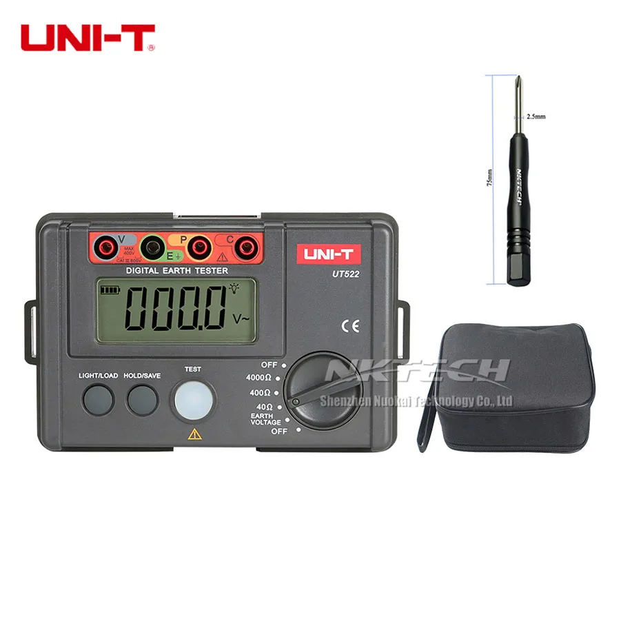 UNI T UT522 Digital Earth Ground Insulation Resistance Tester RCD