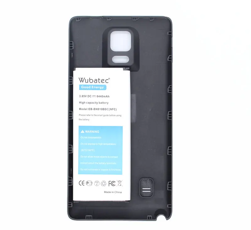 Wubatec 1x Note 4 Аккумулятор NFC 6440 мАч для samsung Galaxy Note4 N910F N910C N910V N910T N910G N910K+ чехол на Батарея