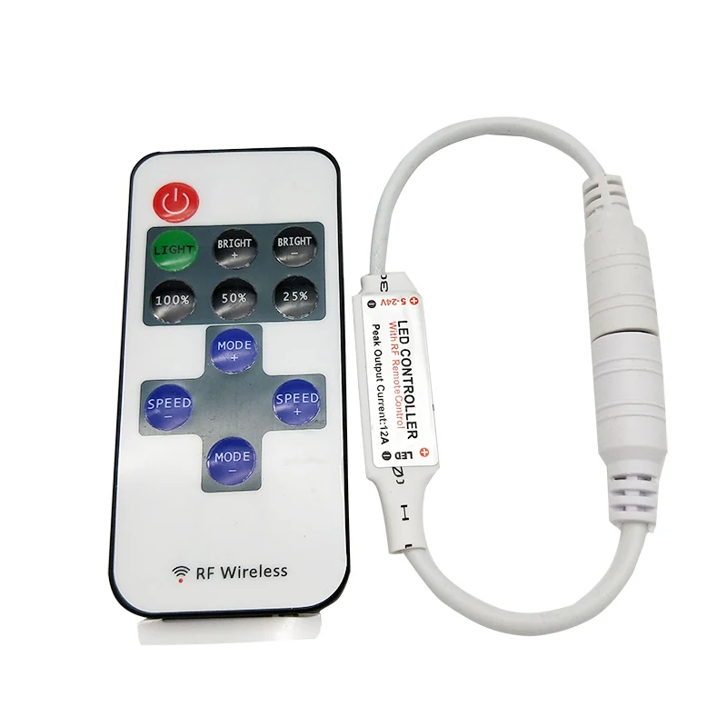 

Single color LED strip dimmer RF Wireless Remote Controller for 3528 2835 5050 5630 5730 led tape Free shipping