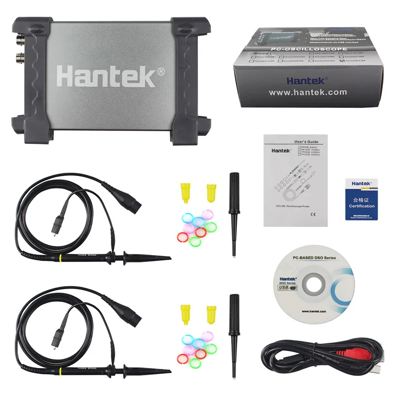 

Hantek 6022BE/6022BL PC USB portable Digital Storage 2Channels 20MHz 48MSa/s 16CH Logic Analyzer Car-detector oscilloscope