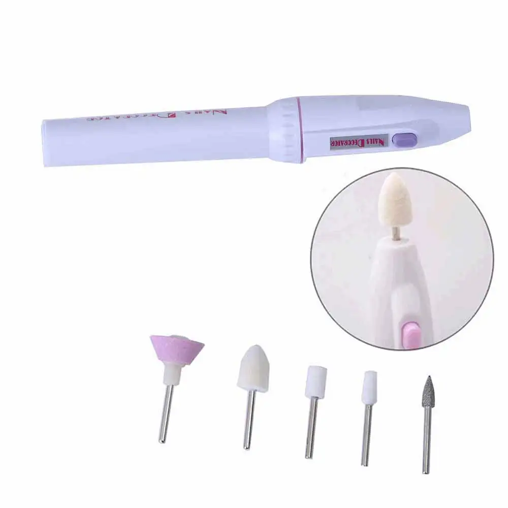 TOMTOSH Nail Art Tip Electric Manicure Toenail Drill File Tool Nail