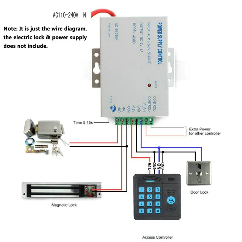 Пульт управления доступом для двери ABS корпус клавиатура Считывателя RFID пульт дистанционного управления 10 ID карт магнитный замок
