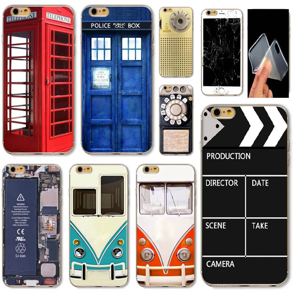 Case For Apple iPhone 6 6s Plus 5 5S 6Plus Soft Silicon TPU Reminiscent Moblie Phone Audiotape Painted Cover Cases |