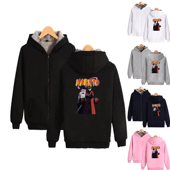 

Winter Fashion Naruto Anime Cartoon Costume Hooded Men Women Zipper Hoodies Jacket Long Sleeve Zip Up Hoodie Sweatshirts Top 4XL