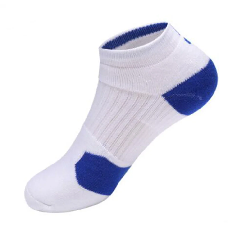 Мужские спортивные носки, хлопковые Компрессионные носки для бега, баскетбола, велоспорта, пешего туризма, мужские короткие носки для велоспорта, профессиональные спортивные носки - Цвет: blue