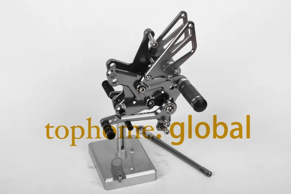 

Free Shipping Motorcycle Dark Grey CNC Rearsets Foot Pegs Rear Set For Kawasaki ZX10R 2011-2013 2012 motorcycle foot pegs