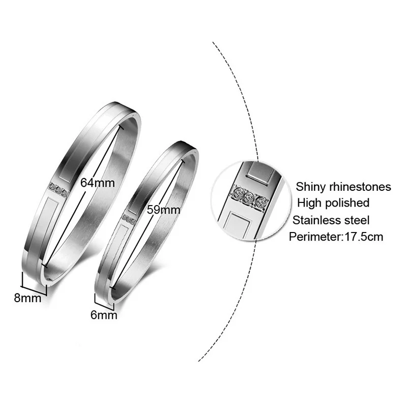 Vnox Personalized Engraving Name Info Couple Bracelets for Women Men Cuff Bangles AAA CZ Stones Stainless Steel Lovers Jewelry Vnox Personalized Engraving Name Info Couple Bracelets for Women Men Cuff Bangles AAA CZ Stones Stainless Steel Lovers Jewelry