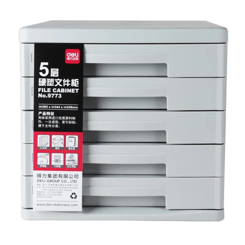 Deli 9772 9773 Plastic Desk File Cabinet Documents Trays File Tray