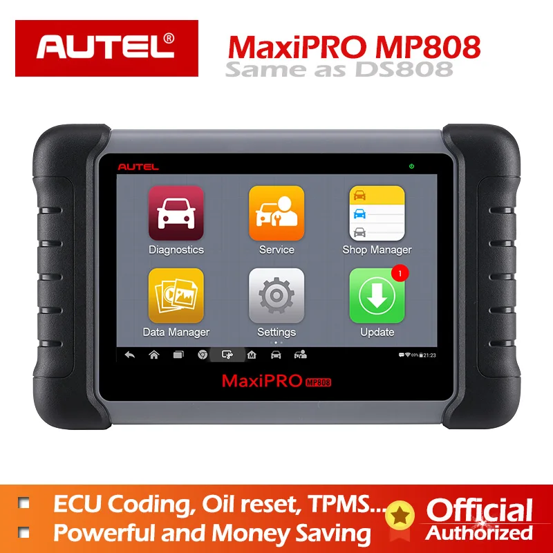 

Autel MaxiPRO MP808 Diagnostic Tool OBD2 Professional OE-level OBDII Diagnostics Tool Key Coding PK MaxiDAS DS808 DS708 MS906