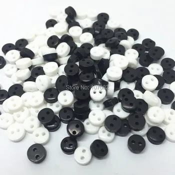 

1000pcs Black White Mixed 6mm Tiny Buttons Resin Round Sewing Doll Clothes Mini Button Embellishments Scrapbooking Cardmaking