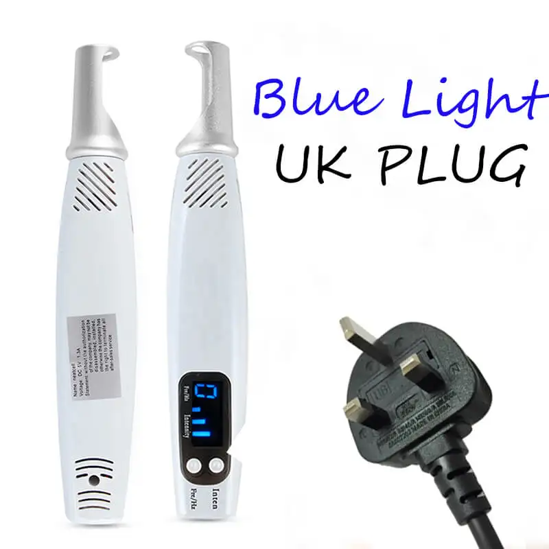 Blue Light UK Picosecond лазерная ручка Темный инструмент для удаления пятен терапия пигмент тату шрам моль веснушки удаление Лазерная пикосекундная ручка - Цвет: Blue Light UK