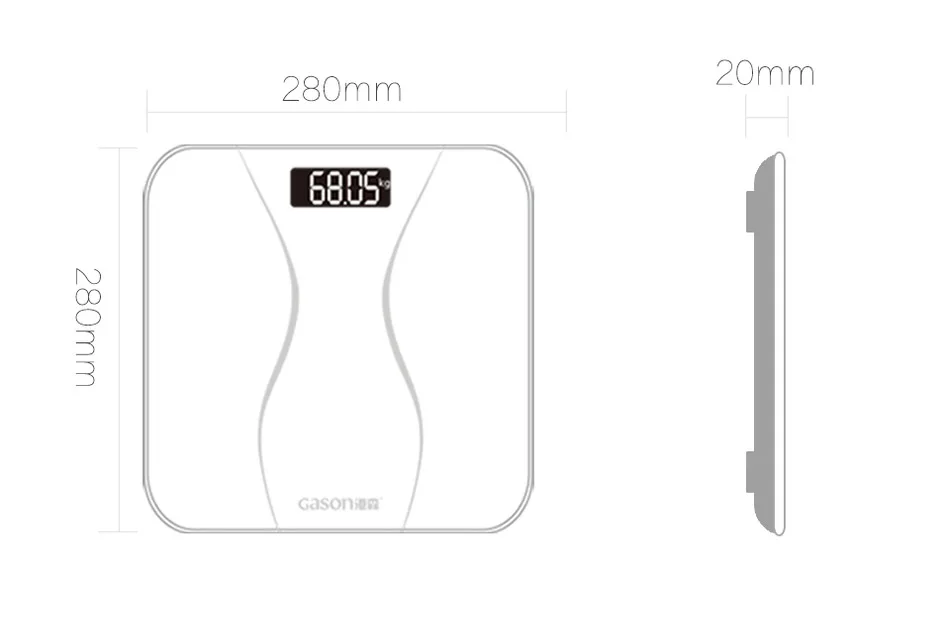 Горячее предложение, GASON A2, напольные весы для ванной, умные, бытовые, электронные, цифровые весы для тела, вес человека, mi, напольные весы, ЖК-дисплей