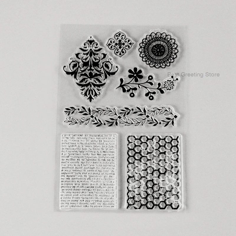 Дамасский фон штампы прозрачные резиновые Скрапбукинг|scrapbooking rubber stamp|scrapbooking