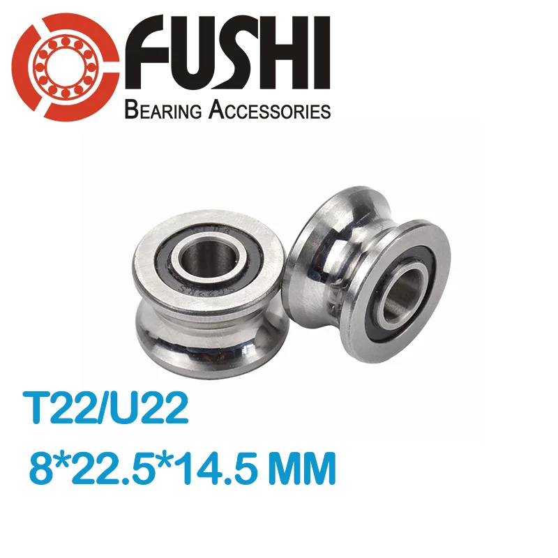 U22 T22 High Quality 8mm V / U Groove Pulley Bearings 8*22.5*14.5*13.5 Mm Guide Track Roller Wheel Ball Bearing U-22 T-22 U22 T22 High Quality 8mm V / U Groove Pulley Bearings 8*22.5*14.5*13.5 Mm Guide Track Roller Wheel Ball Bearing U-22 T-22