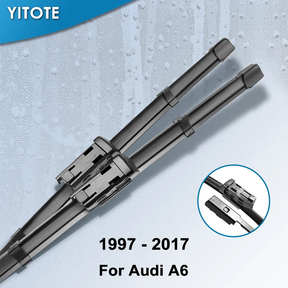 

YITOTE Wiper Blades for Audi A6 C5 / C6 / C7 Fit Hook / Slider / Claw / Push Button Arms Model Year from 1997 to 2017