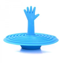 rubber Hand Shape Washroom Sink Plug Floor Bath bathtub Catcher Strainer Drain Hair Stopper Hand Sink Plug color sent randomly#5