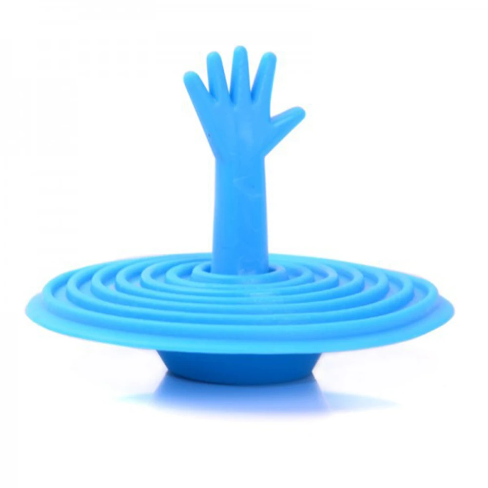 

rubber Hand Shape Washroom Sink Plug Floor Bath bathtub Catcher Strainer Drain Hair Stopper Hand Sink Plug color sent randomly#5