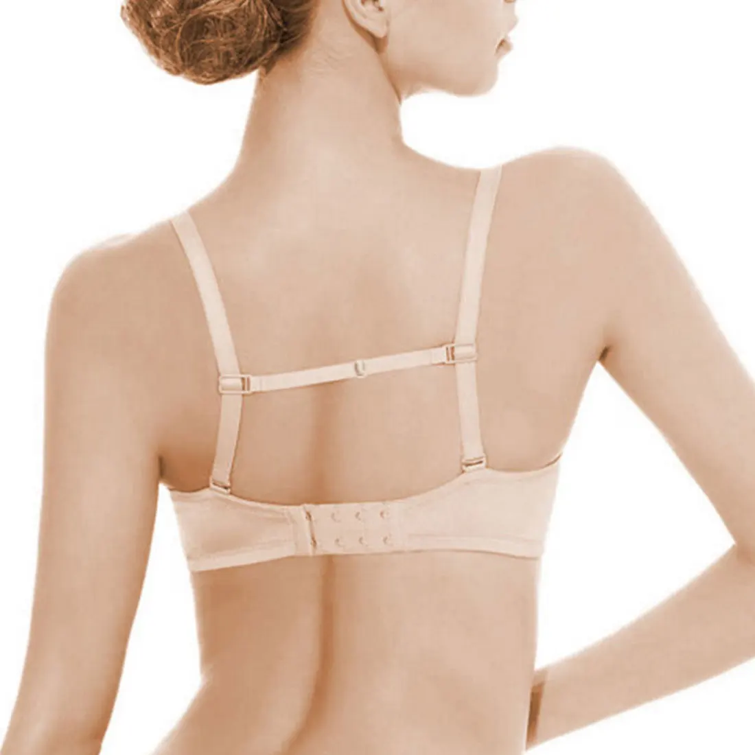 

Lot 2PC Double-shoulder Strap Belt Bra With Back Hasp non-slip Black/White/Beige Anti-slip Anti-slip Shoulder Straps