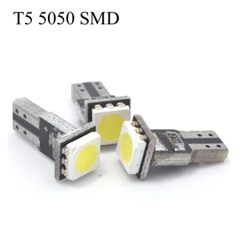 

30pcs Car license plate light T5 12V Car Light Source Circuit Board Interior Lamp T5 5050 SMD LED car width lamp