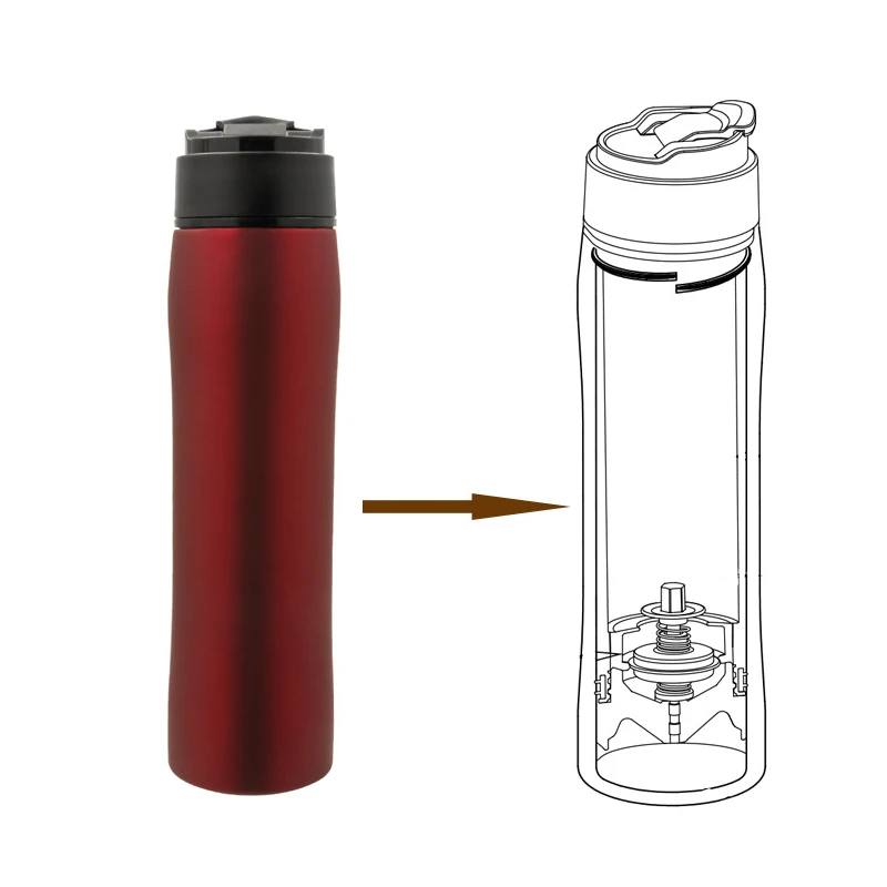 350ML Portable Coffee Maker French Hand Press Cafeteira Espresso Stainless Coffee Machine Insulation Coffee Pot Percolator  (4)