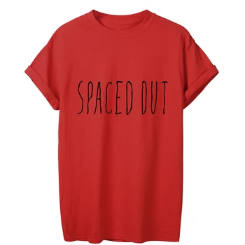 

ONSEME Spaced Out Printed tshirt women Clothes Summer Tops Tee Shirt Femme Loose Short Sleeve Streetwear Friends T shirt Q-73