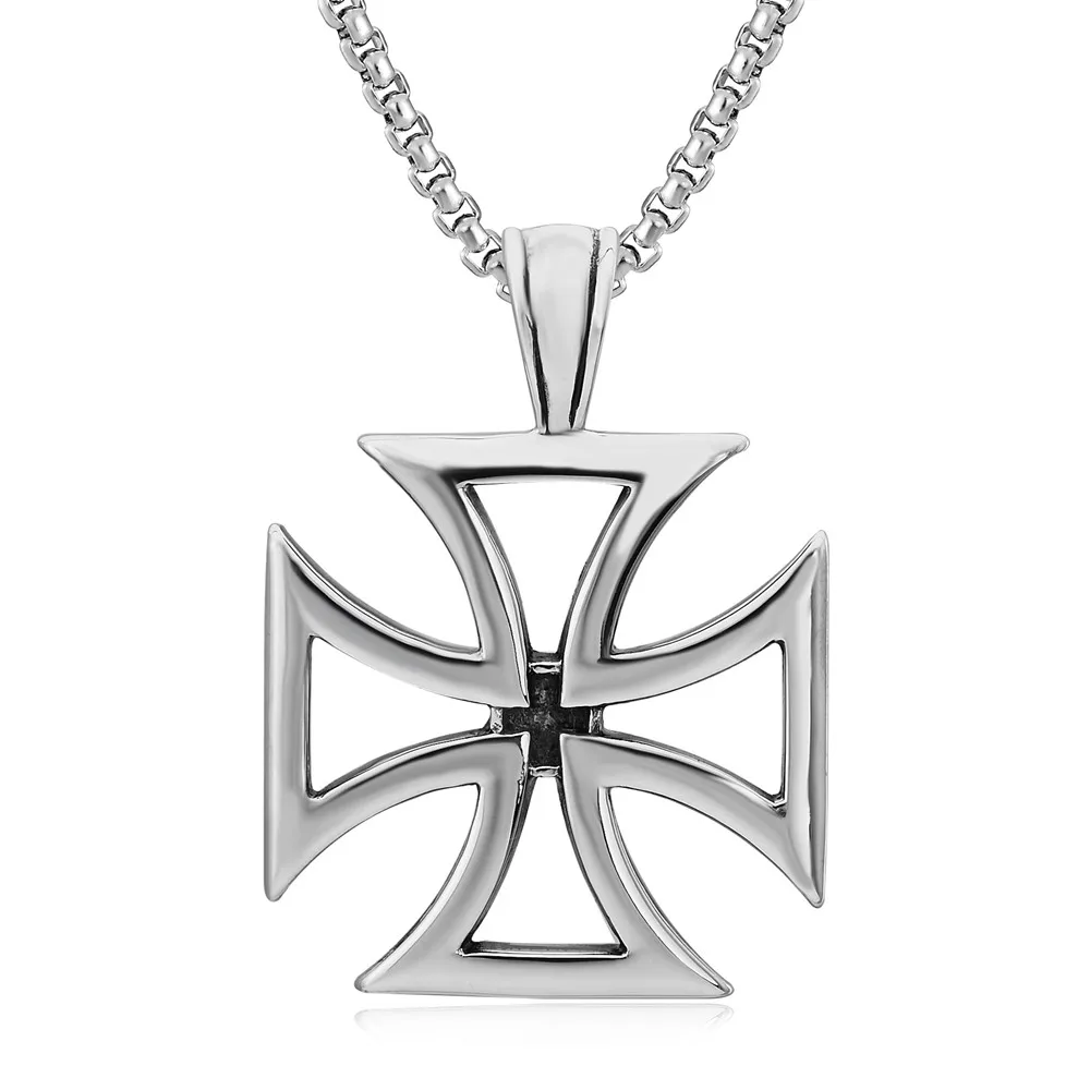 Buy FIVETWOO 316L Stainless Steel Germany Cross Men's