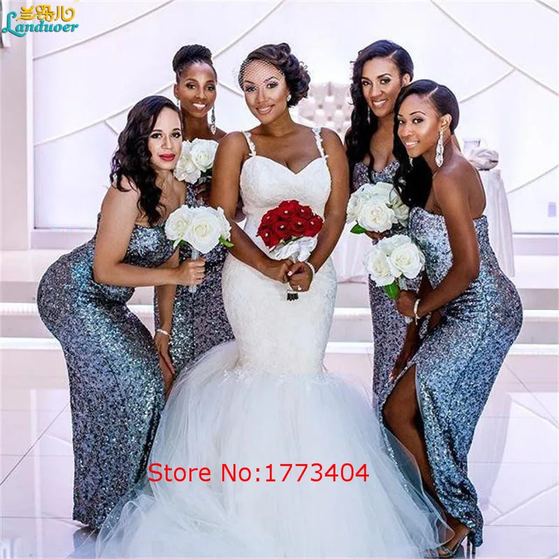 South Africa Mermaid Tulle Wedding Dress Spaghetti Straps Backless Lace