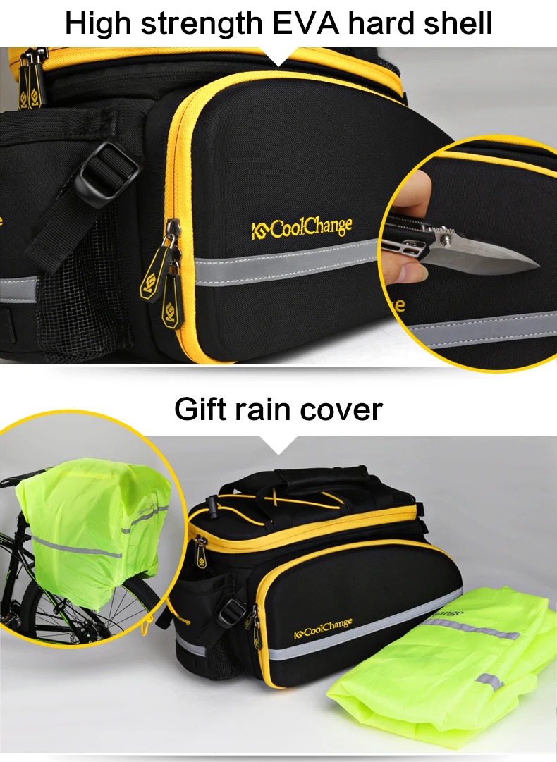 Perfect CoolChange Waterproof Bicycle Bag 35L Multifunction Portable Cycling Rear Seat Tail Bag Bike Bag Shoulder Handbag Accessories 33