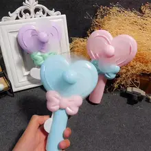 Карамельный цвет мини коробка сердце руки прижимной вентилятор. Дети Прекрасный безопасный окружающей среды вентилятор