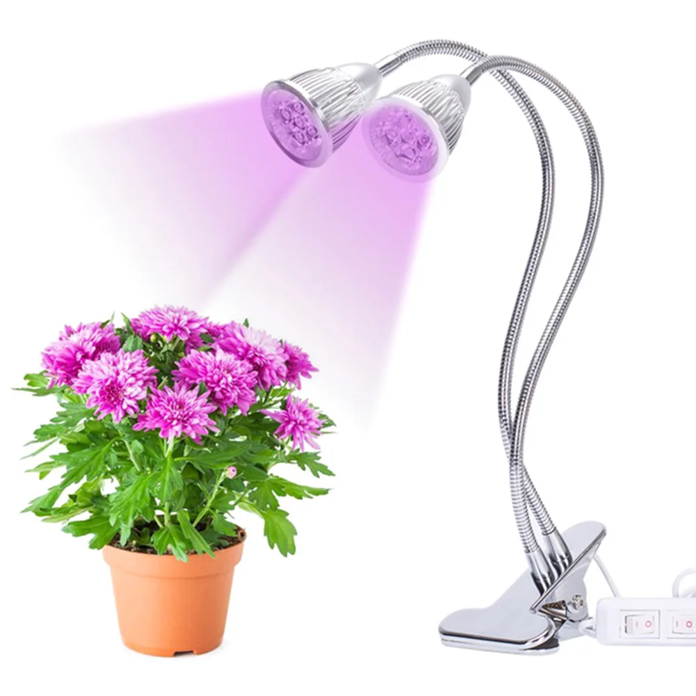 

Dual/Three Head LED Grow Lamp Light Desk Clip Flexible Gooseneck Full Spectrum for Indoor Plants 88 WWO66