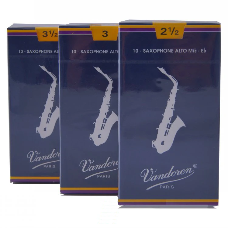

Free Shipping France Vandoren Eb Alto saxophone reeds 2.5# 3.0# 3.5# Blue Box of 10