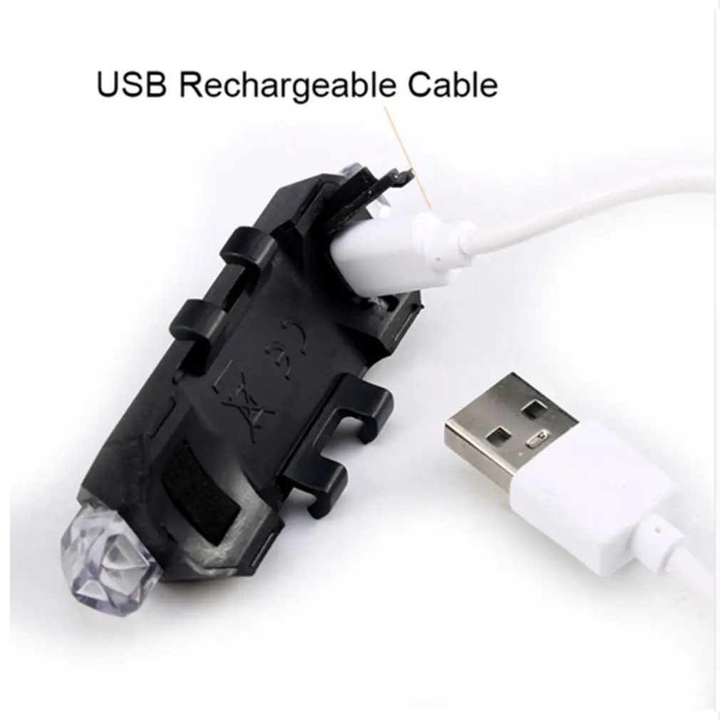 Портативный USB Перезаряжаемые задний светильник велосипедный светодиодный