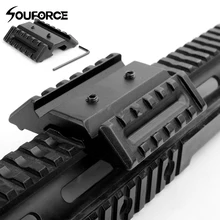 Picatinny Weaver Rail Scope Mount Dual 45 градусов Offset Scope Suit 20 мм Крепление Weaver Для тактической охоты
