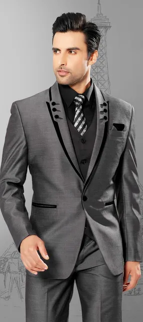 Clic Design Charcoal Gray Groom Tuxedos Groomsman Men S Wedding Clic Design Charcoal Gray Groom Tuxedos Groomsman Men S Wedding Prom Suits Jacket Pants